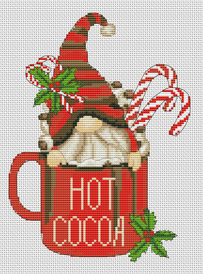 Christmas cross stitch, Gnomes cross stitch, Modern cross stitch, Cross stitch pattern, Christmas embroidery