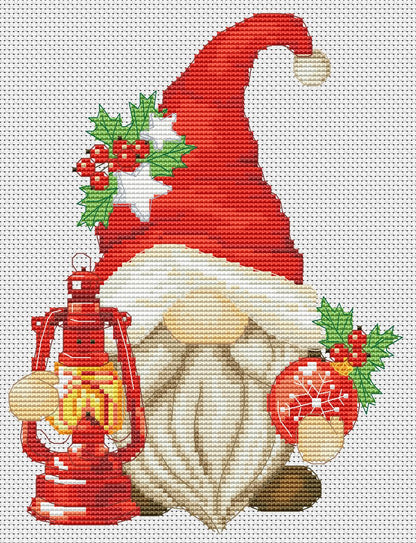 Christmas gnome, Cross stitch, Christmas cross stitch, Gnomes cross stitch, Modern cross stitch, Christmas ornament, Christmas decor