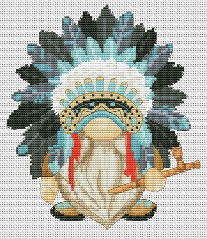 Cross stitch pattern Tribal gnome