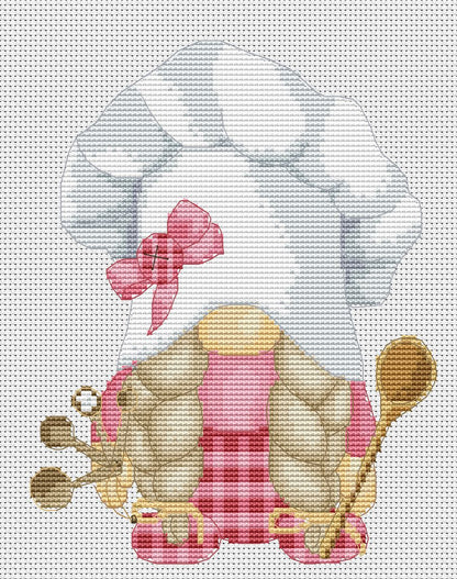 Confectioner, Cross stitch, Kitchen cross stitch, Gnomes cross stitch, Simple cross stitch, Chef cross stitch, Bakery cross stitch