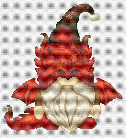 Dragon, Cross stitch pattern, Dragon cross stitch, Fantasy cross stitch, Counted cross stitch, Gnomes cross stitch, Nerdy cross stitch