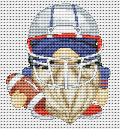 Football, Cross stitch, Football cross stitch, Gnomes cross stitch, Modern cross stitch, Cross stitch pattern, Sport cross stitch