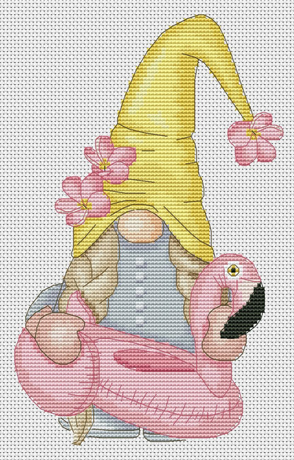 Cross stitch pattern Female with ring, Gnome pattern, Counted cross stitch