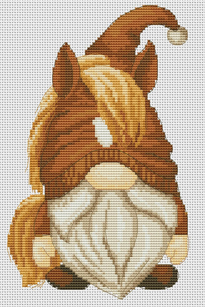 Horse, Cross stitch pattern, Horse cross stitch, Counted cross stitch, Gnomes cross stitch, Horse lover gift