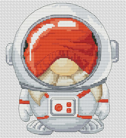 Cross stitch pattern, Space cross stitch, Counted cross stitch, Gnome cross stitch