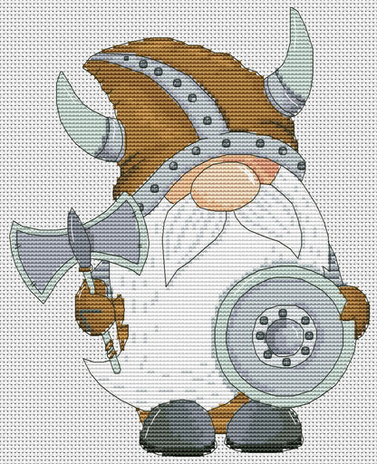 Viking, Cross stitch, Gnomes cross stitch, Modern cross stitch, Cross stitch pattern