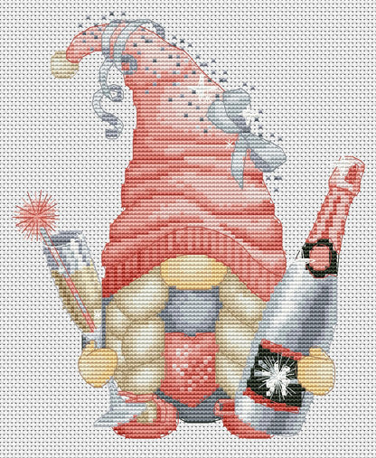 Gnome cross stitch, Cross stitch, Christmas cross stitch, Modern cross stitch