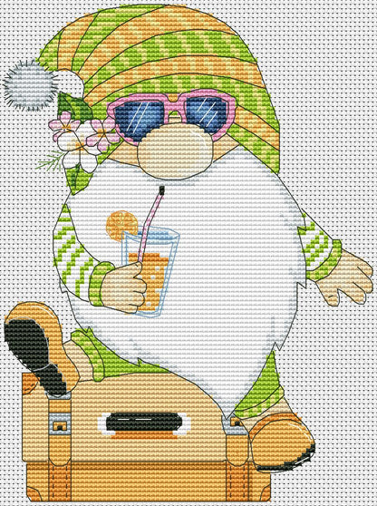 Vacationer, Cross stitch pattern, Vacation cross stitch, Modern cross stitch, Funny cross stitch, Travel cross stitch