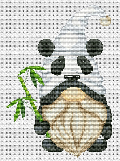 Panda, Cross stitch pattern, Bear cross stitch, Animal cross stitch, Counted cross stitch, Gnomes cross stitch, Funny cross stitch