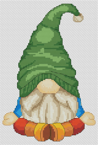 Yoga gnome, Cross stitch pattern, Gnome cross stitch, Sport cross stitch, Funny cross stitch