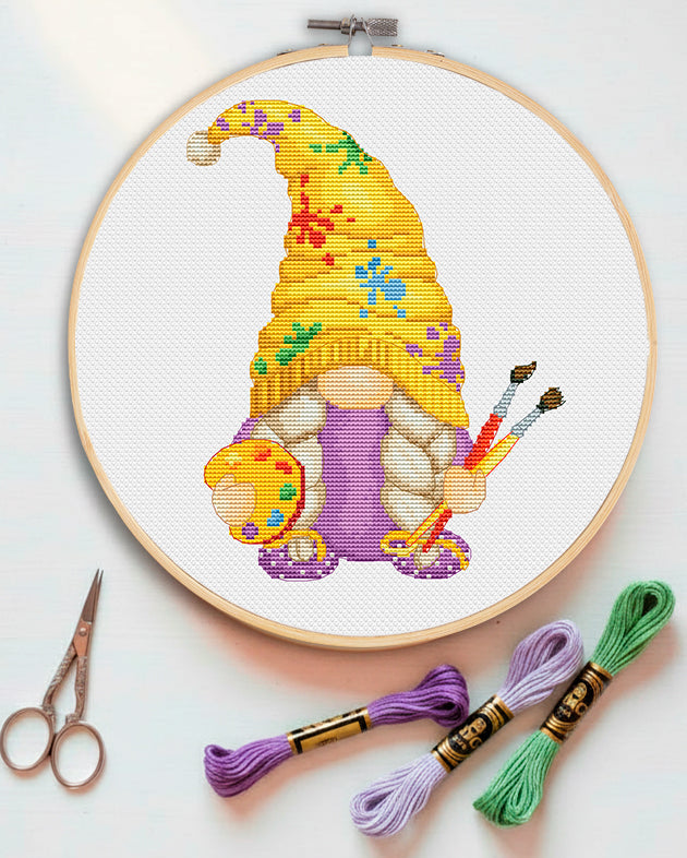 Cross stitch pattern, Gnome cross stitch, Funny cross stitch