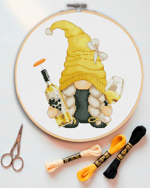 Wine female, Cross stitch pattern, Wine cross stitch, Gnomes cross stitch, Modern cross stitch, Wine decor