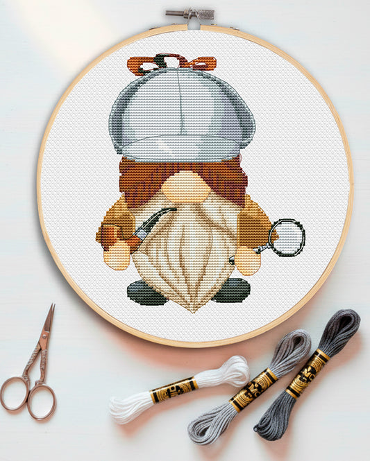 Sherlock Holmes, Cross stitch pattern, Gnomes cross stitch