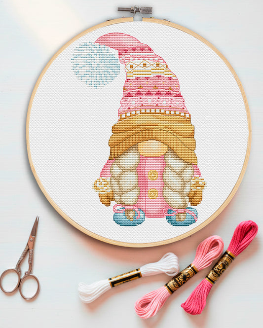 Winter female, Cross stitch pattern, Winter cross stitch, Modern cross stitch, Counted cross stitch