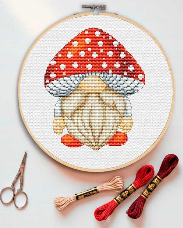 Mushroom, Cross Stitch Pattern, Counted cross stitch