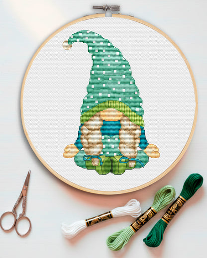 Yoga, Cross stitch pattern, Gnome cross stitch, Sport cross stitch, Funny cross stitch