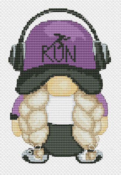 Runner female, Cross stitch pattern