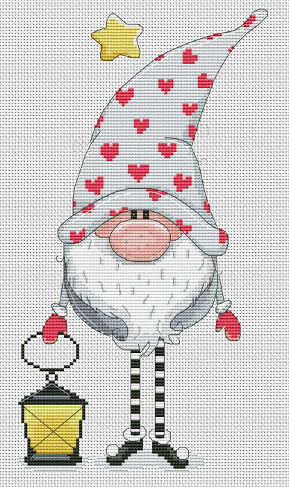 Christmas gnome, Cross stitch, Christmas cross stitch, Gnomes cross stitch, Modern cross stitch, Christmas decor