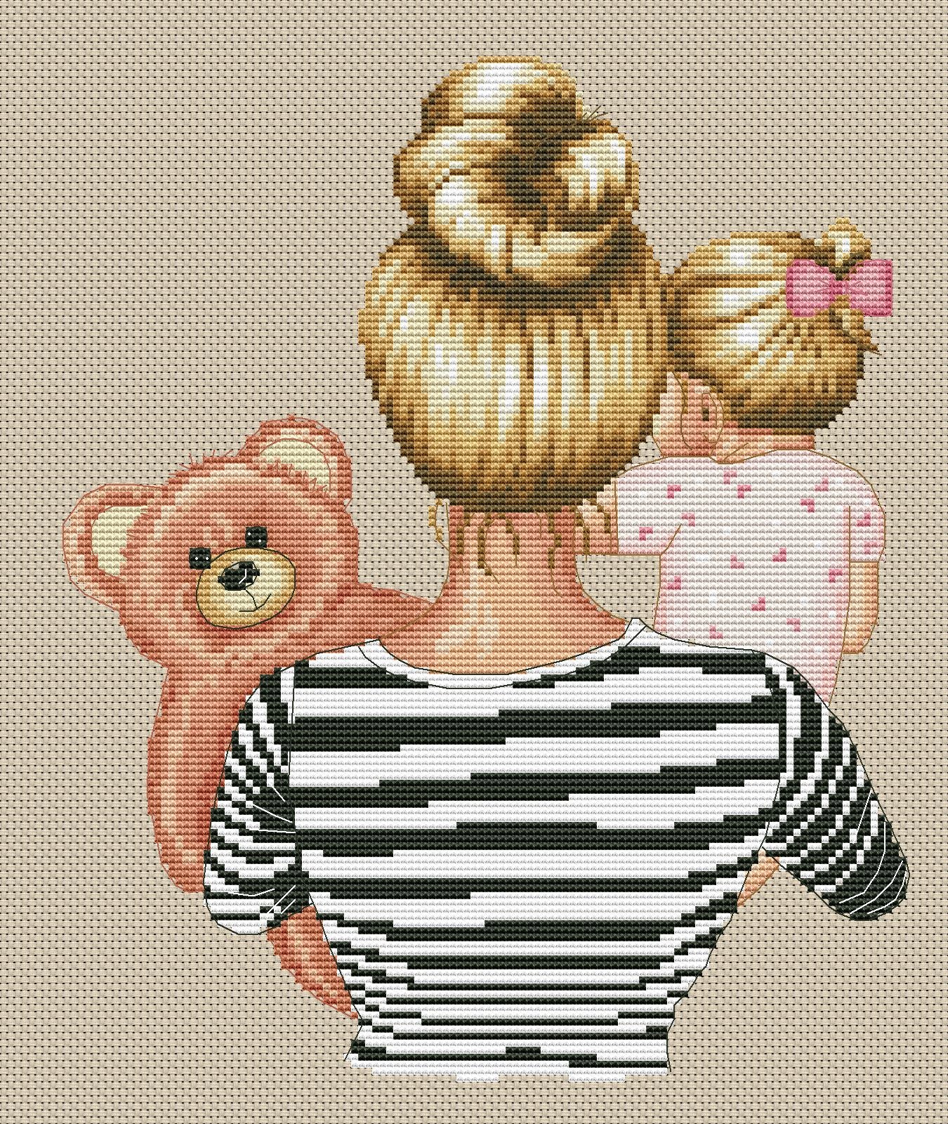 Counted Cross Stitch Pattern – Mother with daughter