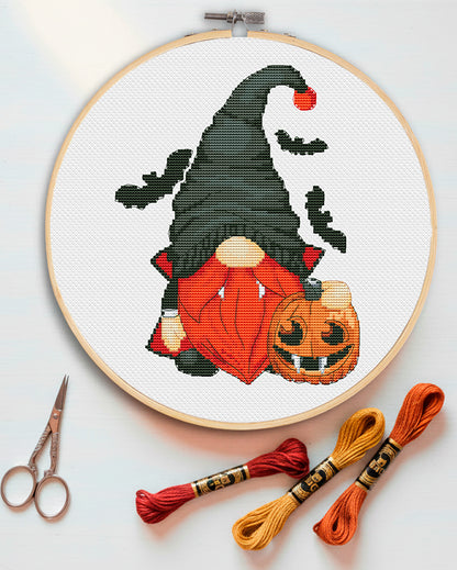 Halloween cross stitch, Gnomes cross stitch, Funny cross stitch, Cross stitch pattern, Spooky cross stitch, Halloween gift