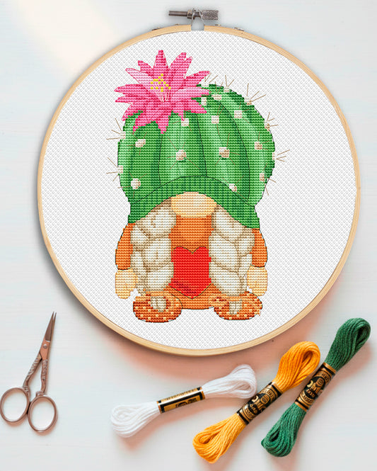Cactus female, Cross stitch, Plant cross stitch, Gnomes cross stitch, Modern cross stitch, Floral cross stitch, Funny cross stitch
