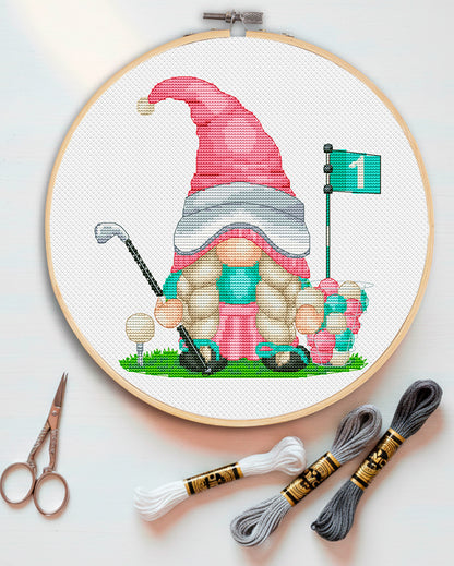 Golfer female, Cross stitch pattern, Golf cross stitch, Cross stitch, Modern cross stitch