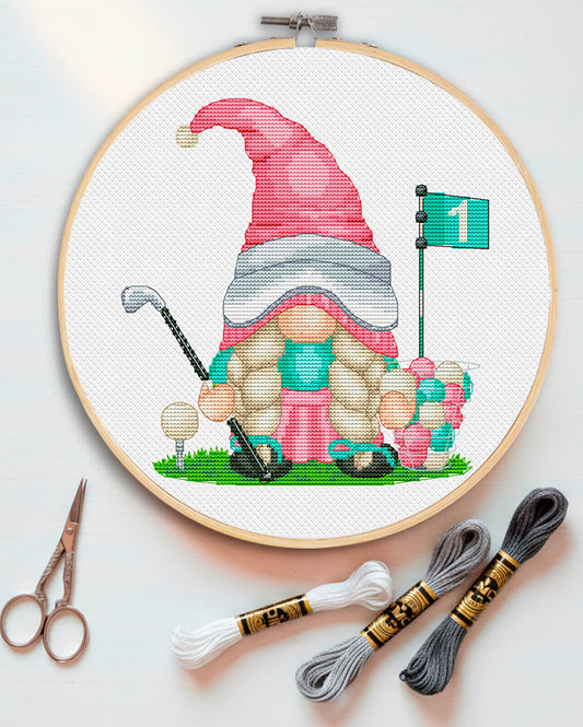 Golfer female, Cross stitch pattern, Golf cross stitch, Cross stitch, Modern cross stitch