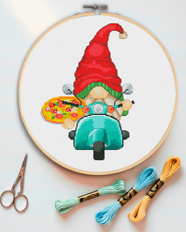 Cross stitch pattern, Italian gnome, Italia cross stitch, Travel cross stitch