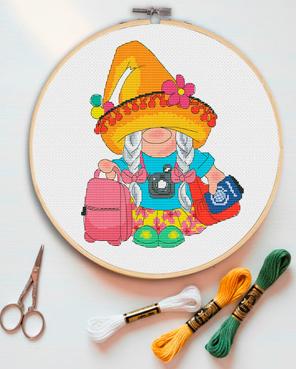 Traveller, Cross stitch pattern, Vacation cross stitch, Modern cross stitch, Funny cross stitch, Travel cross stitch