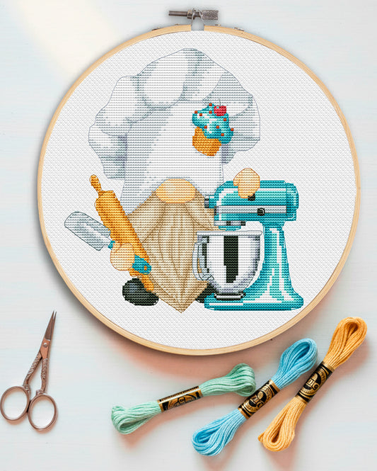 Modern cross stitch pattern Confectioner