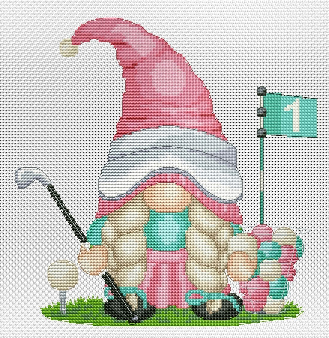 Golfer female, Cross stitch pattern, Golf cross stitch, Cross stitch, Modern cross stitch