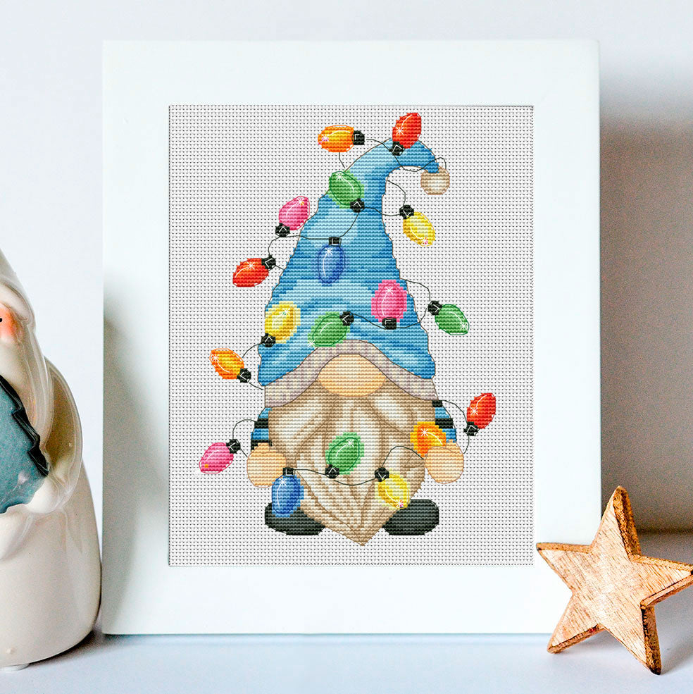 Christmas cross stitch Christmas gnome