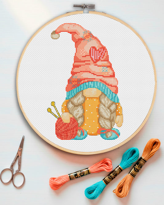 Knitter, Cross stitch pattern, Counted cross stitch