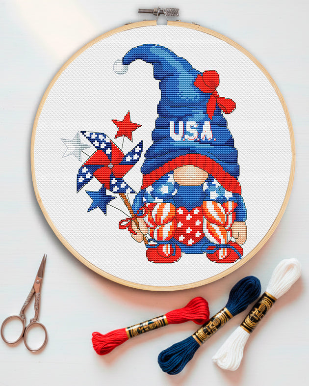 Patriotic female, Cross stitch PDF, Cross stitch pattern, Independence day