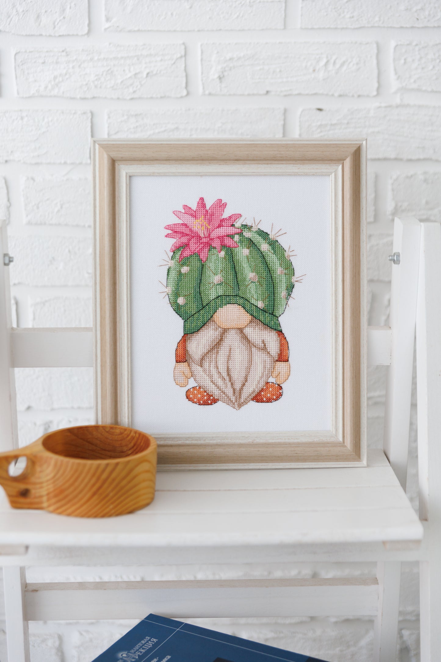 Cactus, Cross stitch, Plant cross stitch, Gnomes cross stitch, Modern cross stitch, Floral cross stitch, Funny cross stitch