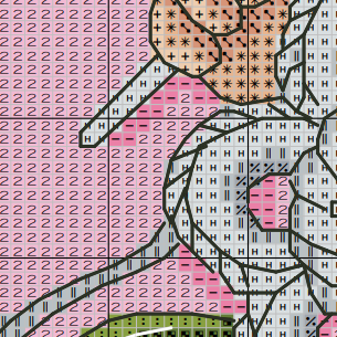 Girl crochets, Cross stitch, Counted cross stitch, Gnomes cross stitch, Girl cross stitch, Modern cross stitch