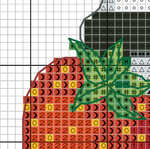 Strawberry gnome, Cross stitch pattern, Summer craft, Gnomes cross stitch, Berry cross stitch