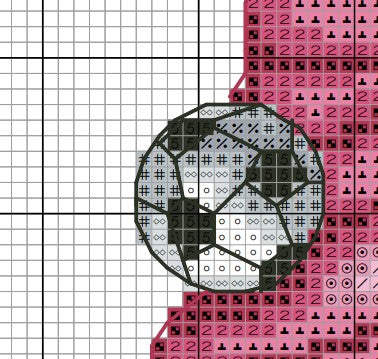 Cross stitch pattern Soccer player