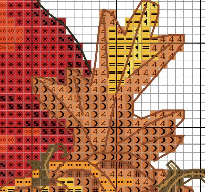 Cross stitch pattern A Thanksgiving female, Fall gnome