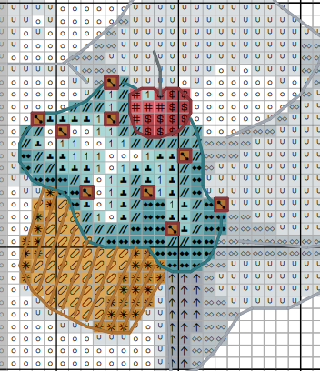 Modern cross stitch pattern Confectioner