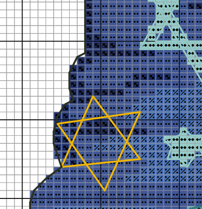 Cross stich pattern, Hanukkah female, Menorah cross stitch, Modern cross stitch, Counted cross stitch