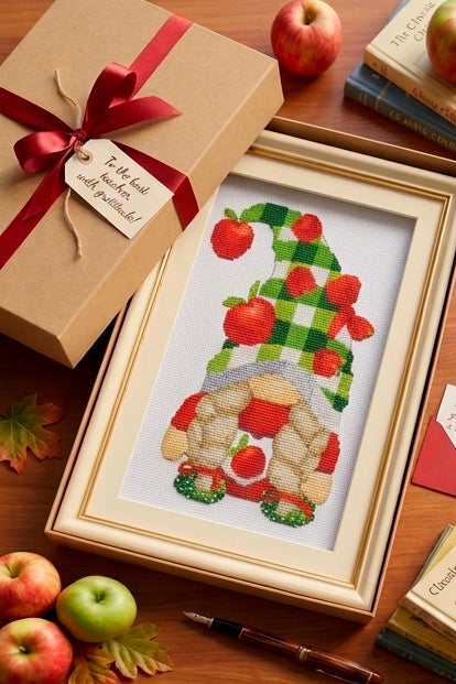 Apple Female Cross Stitch Pattern PDF – Instant Download