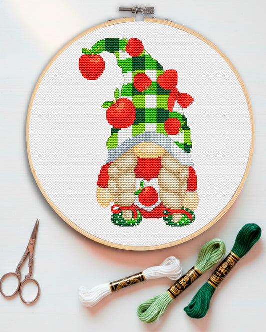 Apple Female Cross Stitch Pattern PDF – Instant Download