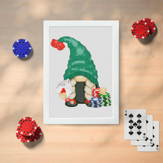 Casino female, Cross stitch pattern