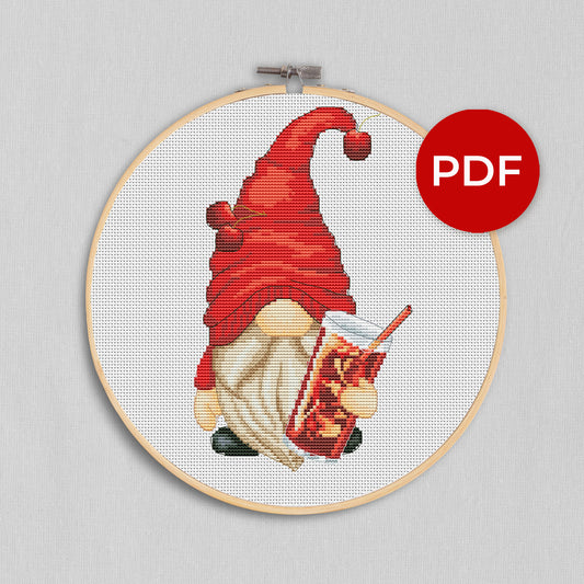 Counted cross stitch pattern - Cola gnome