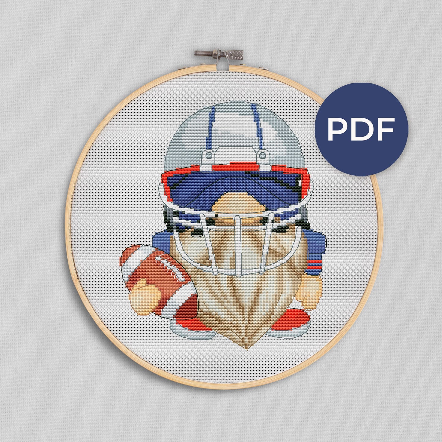 Football, Cross stitch, Football cross stitch, Gnomes cross stitch, Modern cross stitch, Cross stitch pattern, Sport cross stitch