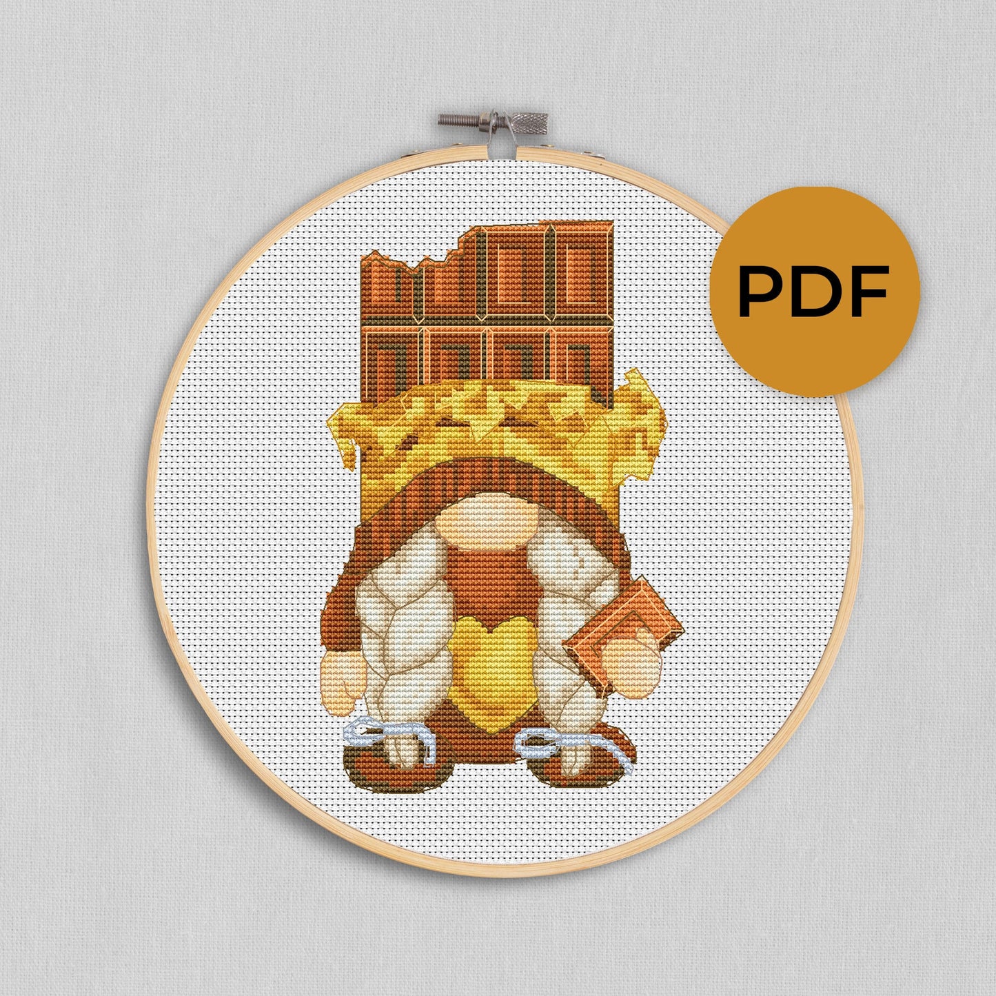 Chocolate, Cross stitch, Sweets cross stitch, Gnomes cross stitch, Modern cross stitch, Candy cross stitch, Simple cross stitch