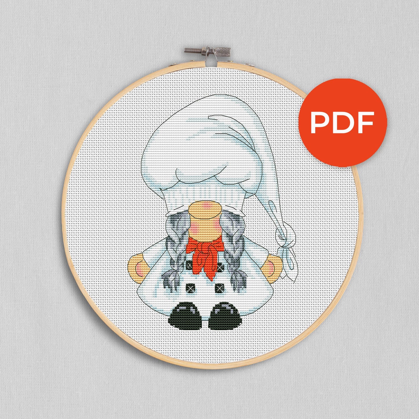 Female chef, Cross stitch, Kitchen cross stitch, Gnomes cross stitch, Modern cross stitch, Chef cross stitch, Bakery cross stitch