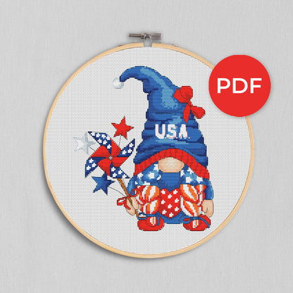 Patriotic female, Cross stitch PDF, Cross stitch pattern, Independence day