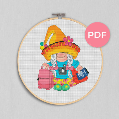 Traveller, Cross stitch pattern, Vacation cross stitch, Modern cross stitch, Funny cross stitch, Travel cross stitch